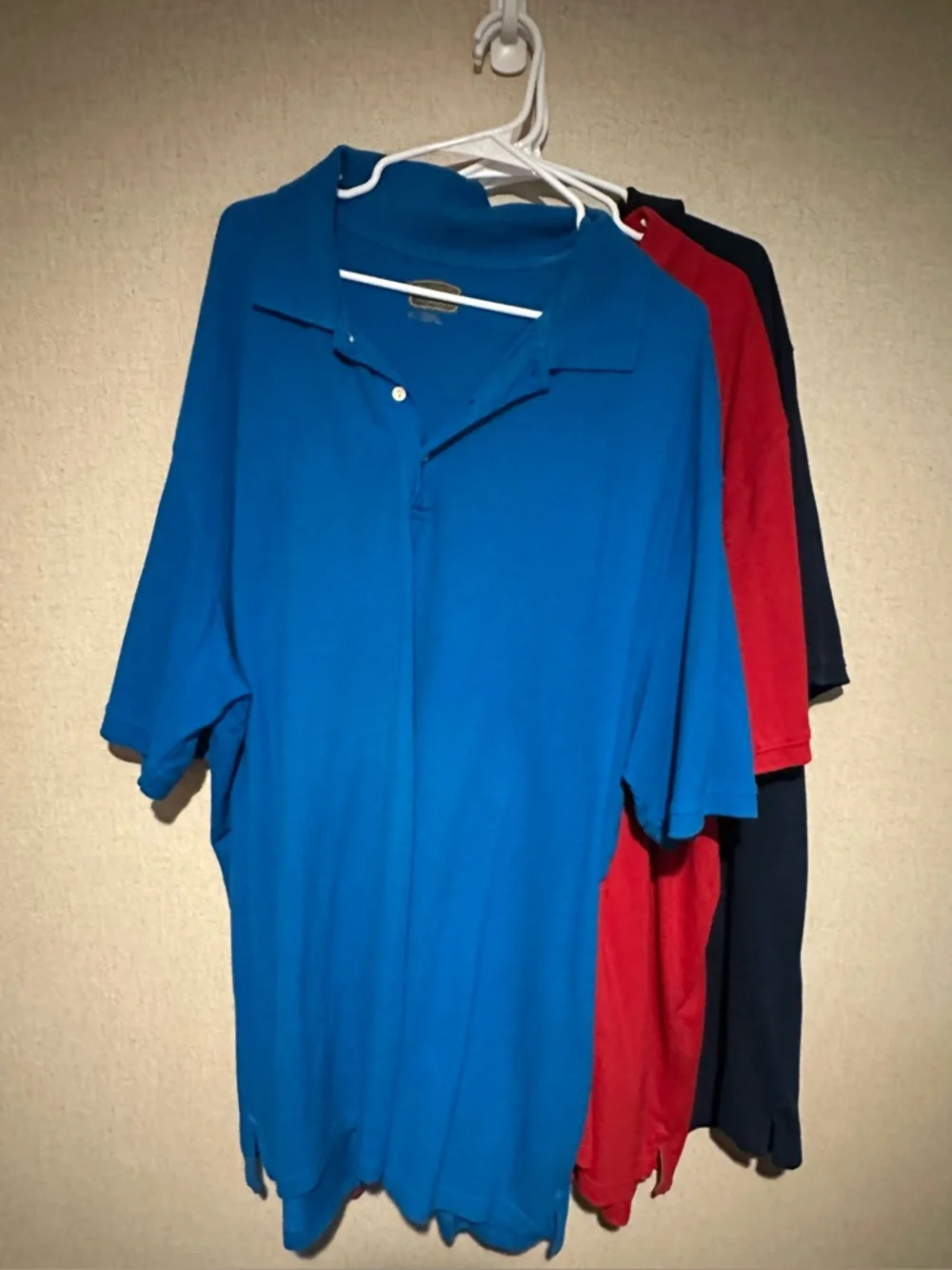 Lot of 3 Foundry 3XLT Big & Tall Navy Blue Red Short Sleeve Polo Shirts - Picture 1 of 12
